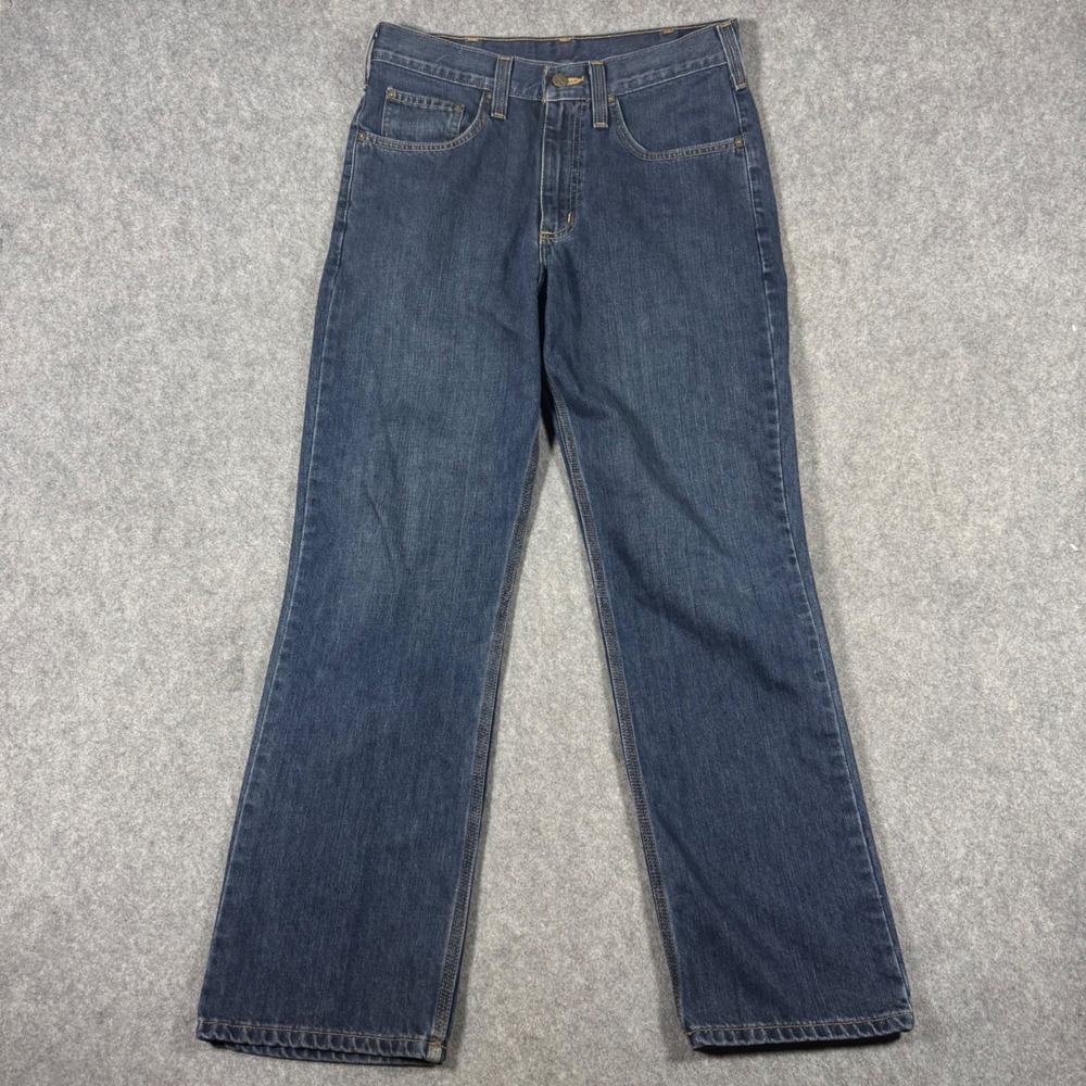 Carhartt Jeans Mens 32x32 Blue Relaxed Fit BD1483-M Dark Wash Workwear Denim